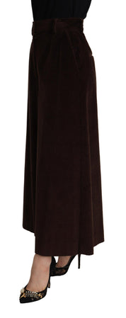 Bordeaux Corduroy Cotton Trouser Wide Leg Pants