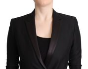 Black Long Sleeves Double Breasted Jacket