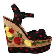 Multicolor Platform Wedges Sandals Charmeuse Shoes