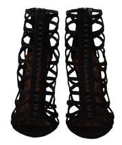 Black Suede Stiletto Heels Bette Sandals Shoes