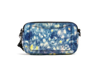 The Snapshot bag Watercolor Blue Printed Leather Shoulder Bag Purse