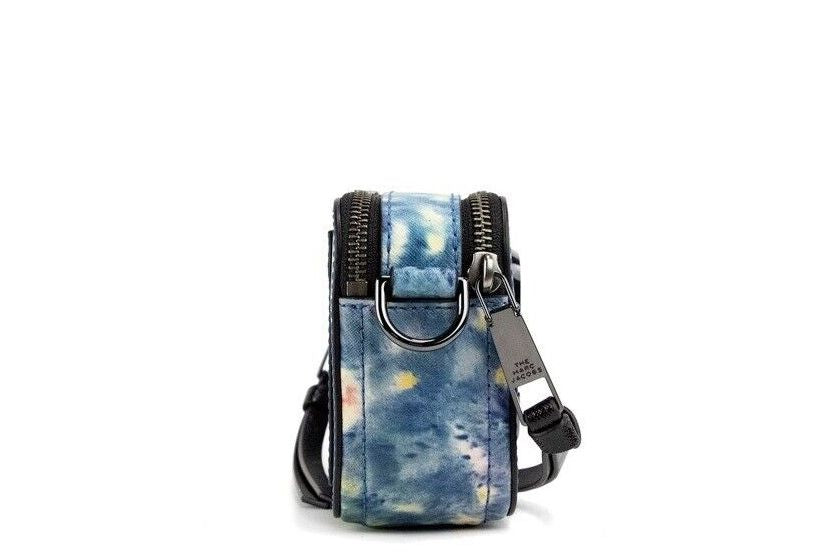 The Snapshot bag Watercolor Blue Printed Leather Shoulder Bag Purse