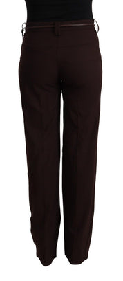 Black High Waist Straight Formal Pants