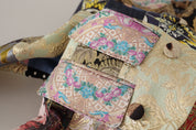 Multicolor Double-Breasted Patchwork Jacquard Blazer Jacket