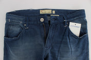 Blue Wash Denim Cotton Stretch Slim Fit Jeans