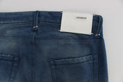 Blue Wash Denim Cotton Stretch Slim Fit Jeans