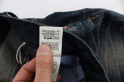 Blue Wash Straight Fit Low Waist Jeans