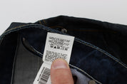 Blue Wash Cotton Denim Straight Fit Jeans