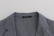 Blue Double Breasted Regular Fit Blazer