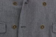 Blue Double Breasted Regular Fit Blazer