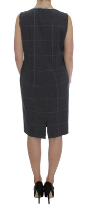 Gray Stretch Sheath Dress Suit Set