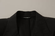 Black Single Breasted TAORMINA Breasted Blazer