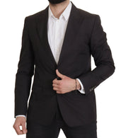 Black Single Breasted TAORMINA Breasted Blazer