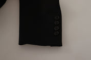 Black Wool Single Breasted Jacket Blazer