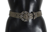 Crystal Buckle Sequined Waist Belt