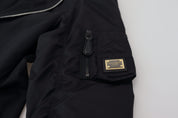 Black Wool Full Zip Long Sleeves Jacket