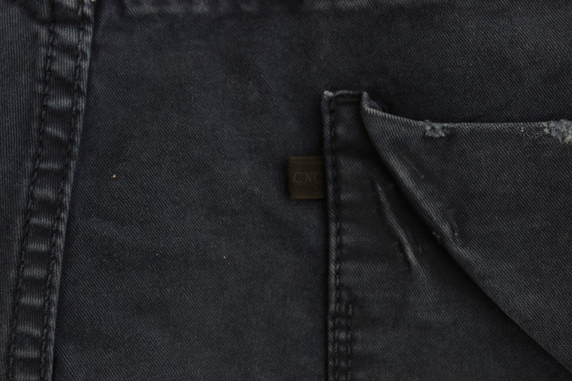 Blå denimjeans i bomullsblandning