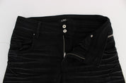 Black Cotton Slouchy Slims Fit Jeans