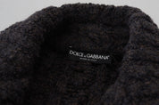 Black Wool Knit Double Breasted Coat Jacket