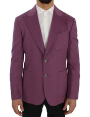 Purple Cashmere Slim Fit Blazer Jacket