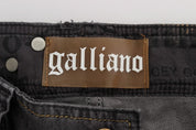 Gray Wash Cotton Blend Slim Fit Stretch Jeans