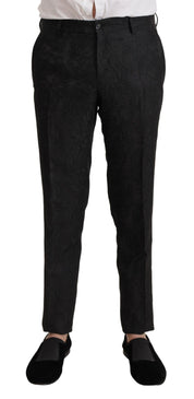 Black Brocade Formal 2 Piece MARTINI Suit