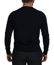 Blue Wool STAFF Down Cardigan Sweater