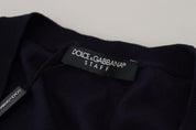 Blue Wool STAFF Down Cardigan Sweater