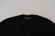 Black Wool Button Down Cardigan Sweater