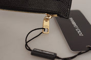 Black Leather #DGLovesLondon Women Cardholder Coin Case  Wallet