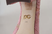 Dolce & Gabbana Pastel Pink Lace Heels Pumps