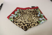 Multicolor Leopard Flora Printed Mid Waist Trouser Pants