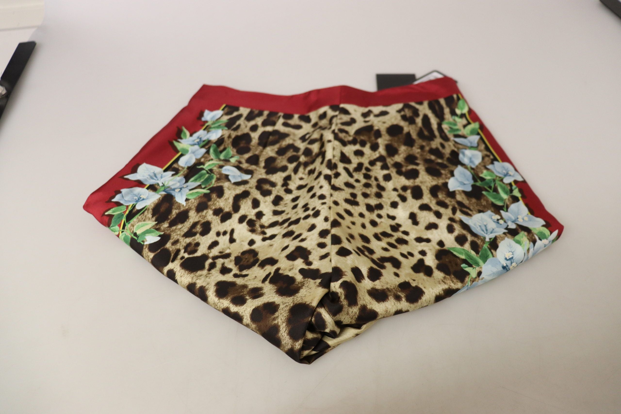 Multicolor Leopard Flora Printed Mid Waist Trouser Pants