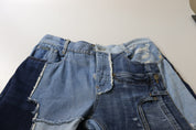 Multicolor Patchwork High Waist Denim Jeans