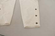White High Waist Tapered Women Cotton Pants