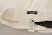 White High Waist Tapered Women Cotton Pants