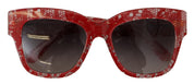 Red Lace Acetate Rectangle Shades  DG4231F  Sunglasses