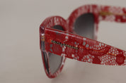 Red Lace Acetate Rectangle Shades  DG4231F  Sunglasses