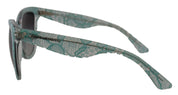 Blue Lace Acetate Crystal Round DG4190 Sunglasses
