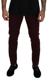 Bordeaux Cotton Stretch GOLD Denim Jeans