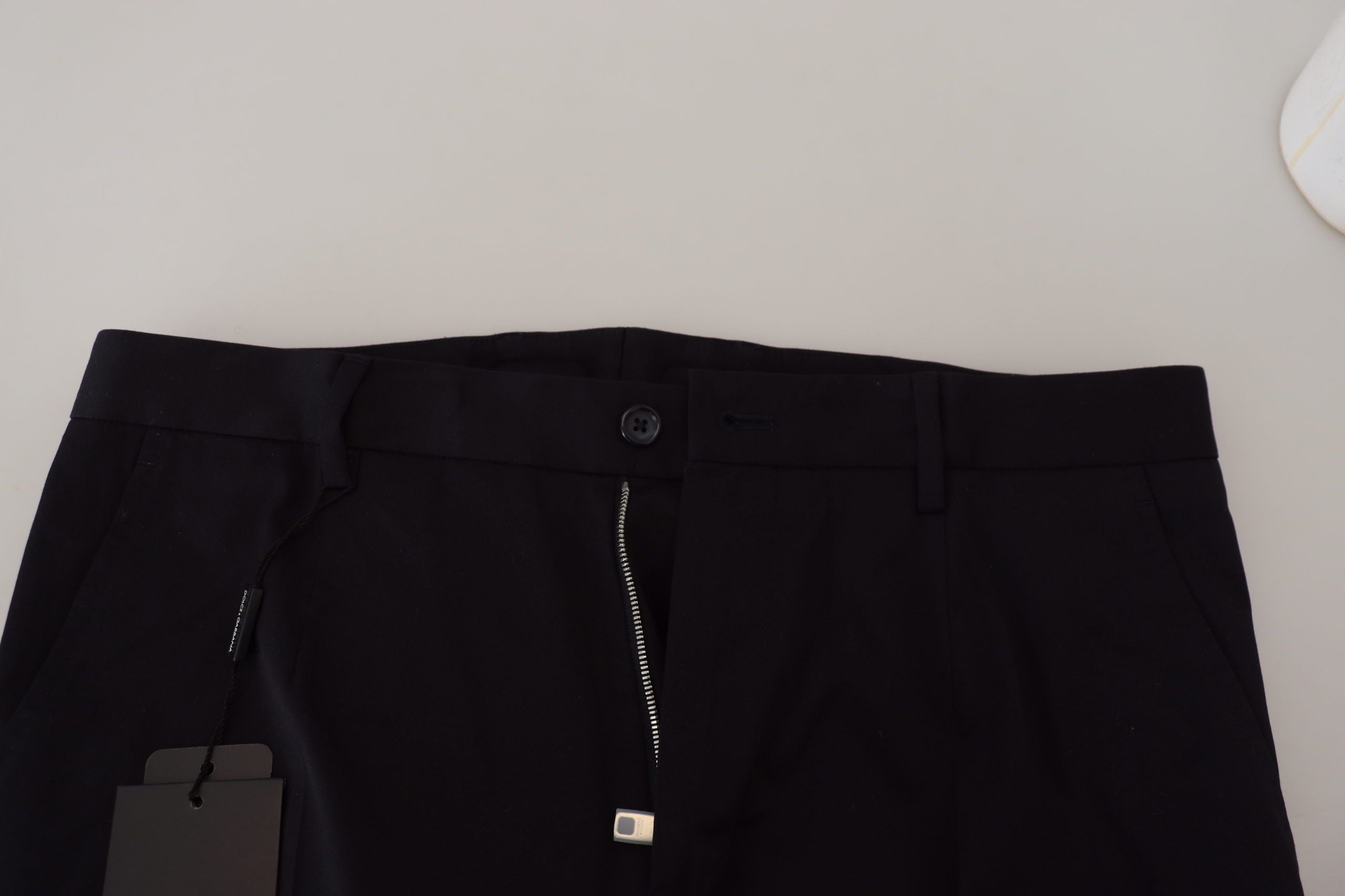 Blå bomullschinos med smal passform