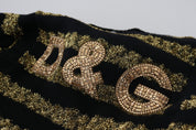 Black Gold D&G Crystal Cashmere Sweater