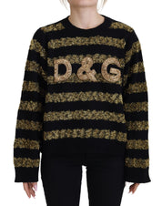 Black Gold D&G Crystal Cashmere Sweater