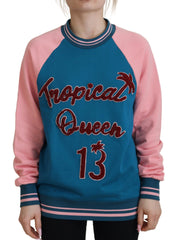 Blue Pink Queen Sequin Crystal Sweater
