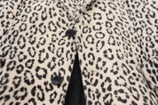 White Leopard Single Breasted Coat Blazer