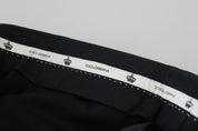 Black Striped Men Trousers Cotton Pants