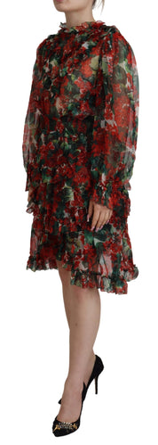 Multicolor Geranium A-line Knee Length Dress