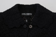 Black Button Down Long Blazer Cotton Jacket