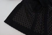Black Button Down Long Blazer Cotton Jacket