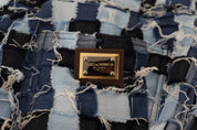 Multicolor Patchwork Cotton Denim Jeans